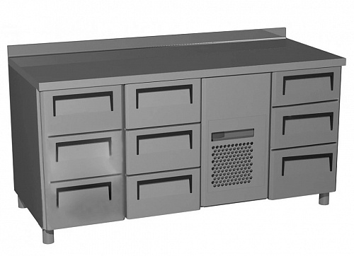 Стол холодильный Carboma T70 M3-1 0430-2 (3GN/NT) (с бортом)(9 ящиков)(1801859p.1586) от интернет-магазина Climateon